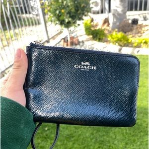 Royal blue coach wristlet
